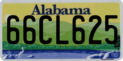 AL license plate 66CL625