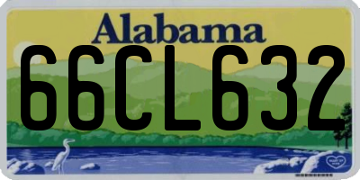 AL license plate 66CL632
