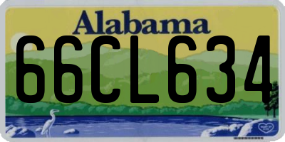AL license plate 66CL634