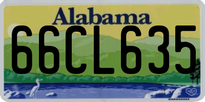 AL license plate 66CL635