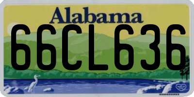 AL license plate 66CL636
