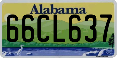 AL license plate 66CL637
