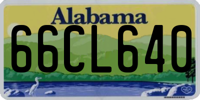 AL license plate 66CL640