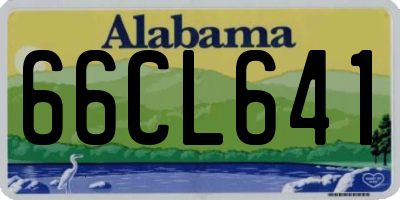 AL license plate 66CL641