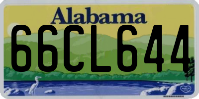 AL license plate 66CL644