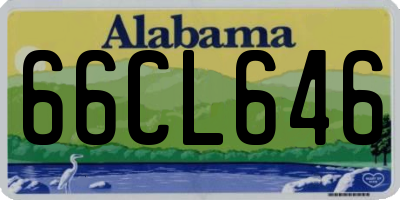 AL license plate 66CL646