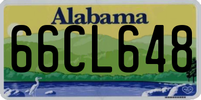 AL license plate 66CL648