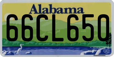 AL license plate 66CL650