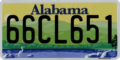 AL license plate 66CL651
