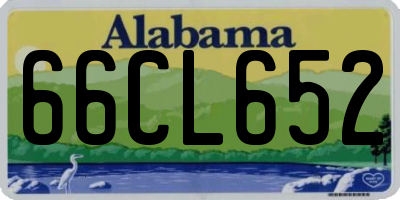 AL license plate 66CL652