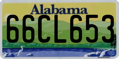 AL license plate 66CL653