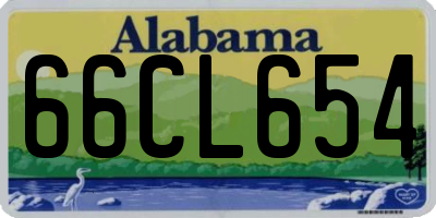 AL license plate 66CL654