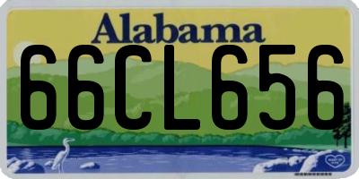 AL license plate 66CL656