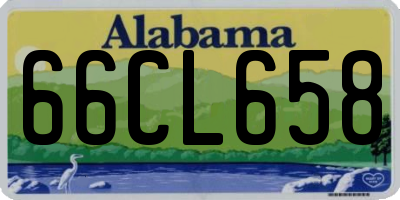 AL license plate 66CL658