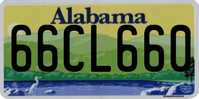 AL license plate 66CL660