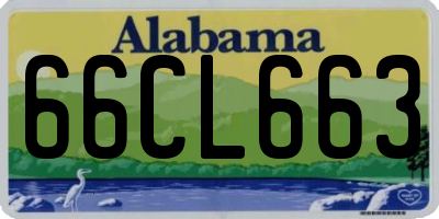 AL license plate 66CL663