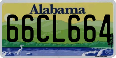AL license plate 66CL664