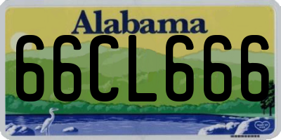 AL license plate 66CL666