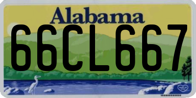 AL license plate 66CL667