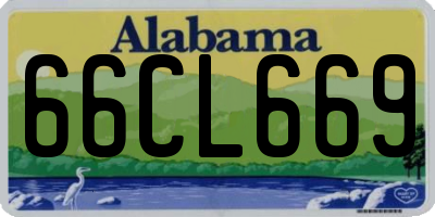 AL license plate 66CL669