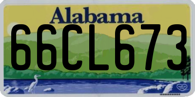 AL license plate 66CL673