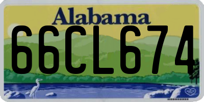 AL license plate 66CL674