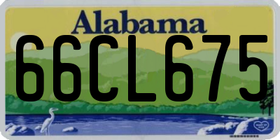 AL license plate 66CL675