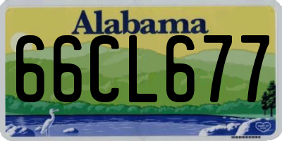 AL license plate 66CL677
