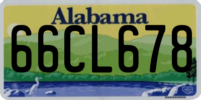 AL license plate 66CL678