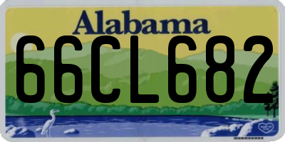 AL license plate 66CL682