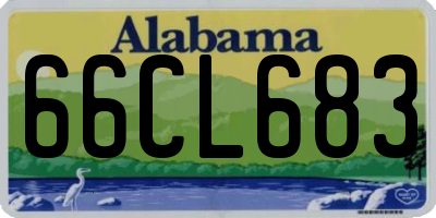 AL license plate 66CL683