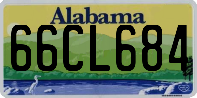 AL license plate 66CL684