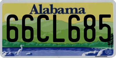 AL license plate 66CL685