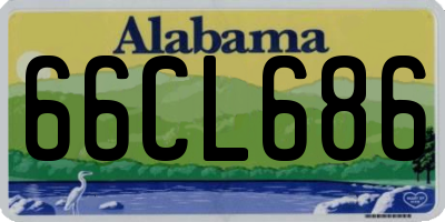 AL license plate 66CL686