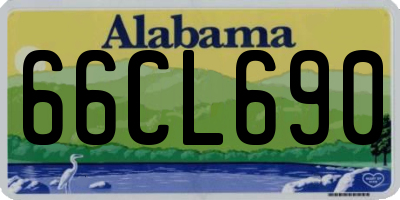 AL license plate 66CL690