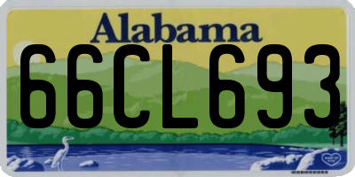 AL license plate 66CL693