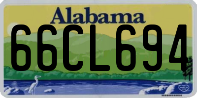 AL license plate 66CL694