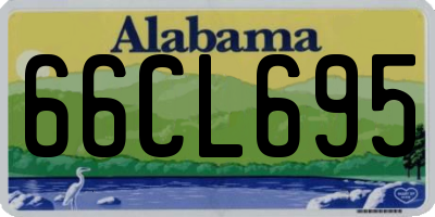 AL license plate 66CL695