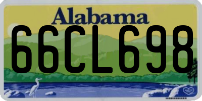 AL license plate 66CL698