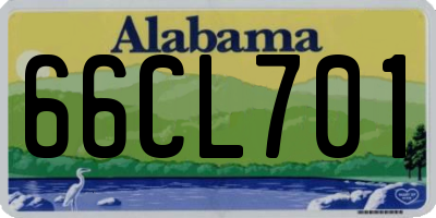 AL license plate 66CL701