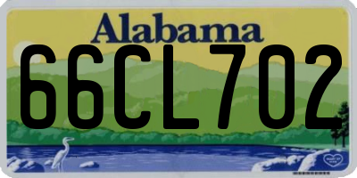 AL license plate 66CL702