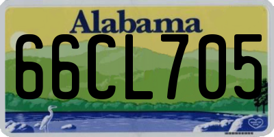 AL license plate 66CL705