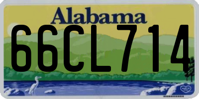 AL license plate 66CL714