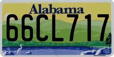 AL license plate 66CL717