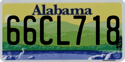AL license plate 66CL718