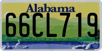 AL license plate 66CL719