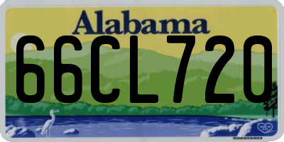 AL license plate 66CL720