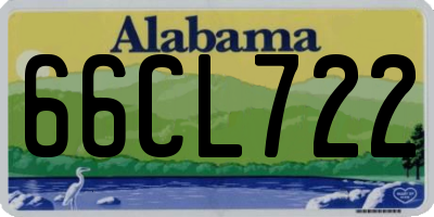 AL license plate 66CL722