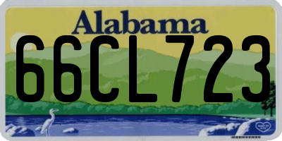 AL license plate 66CL723