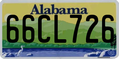 AL license plate 66CL726